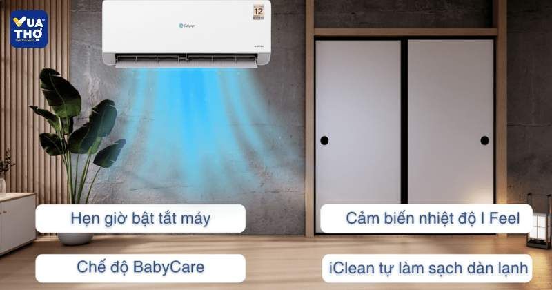 các chế độ trên điều hoà casper